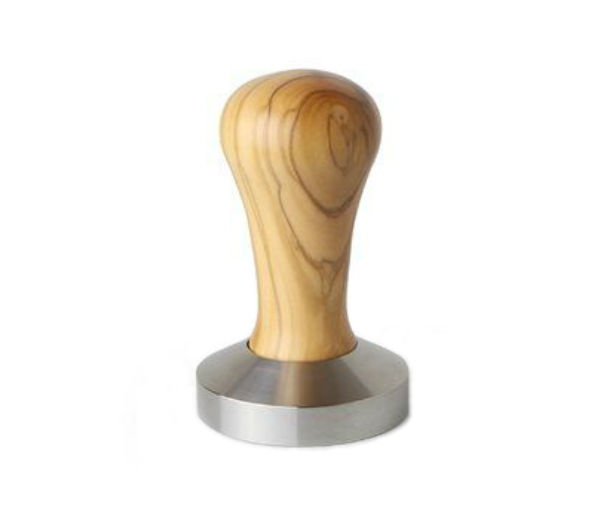 Tamper with olive wood handle 58.5mm - flat